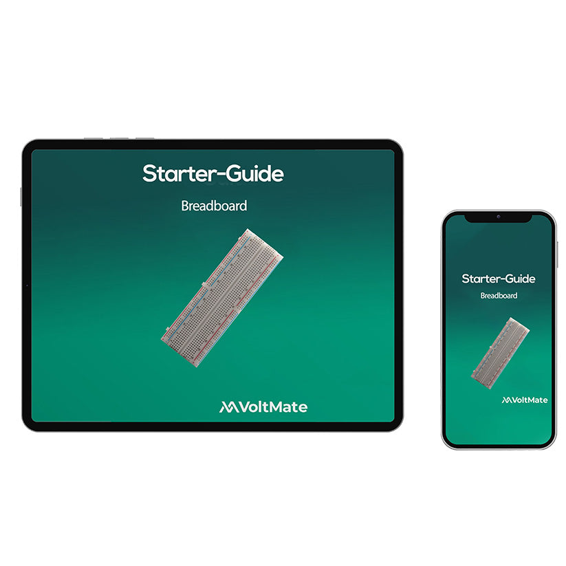 VoltMate Breadboard MB-102 | Steckbrett mit 830 Kontakten | Kompatibel mit Arduino